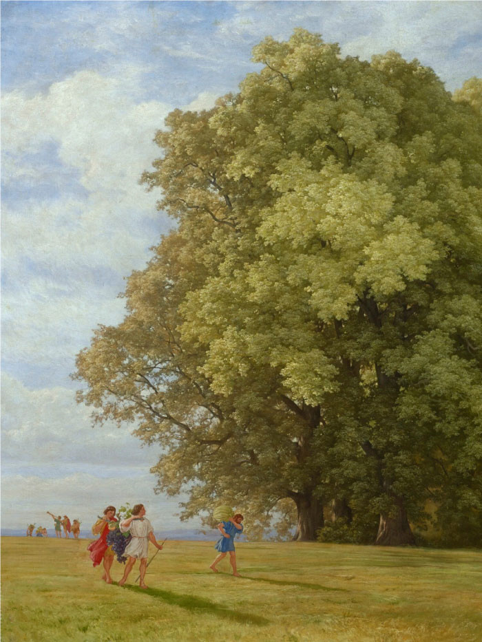 罗伯特·赞德（Robert Zund）风景油画-回家