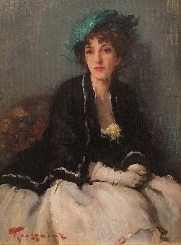 弗尔南德·图森特(Fernand Toussaint) 高清作品-黄色紧身胸衣