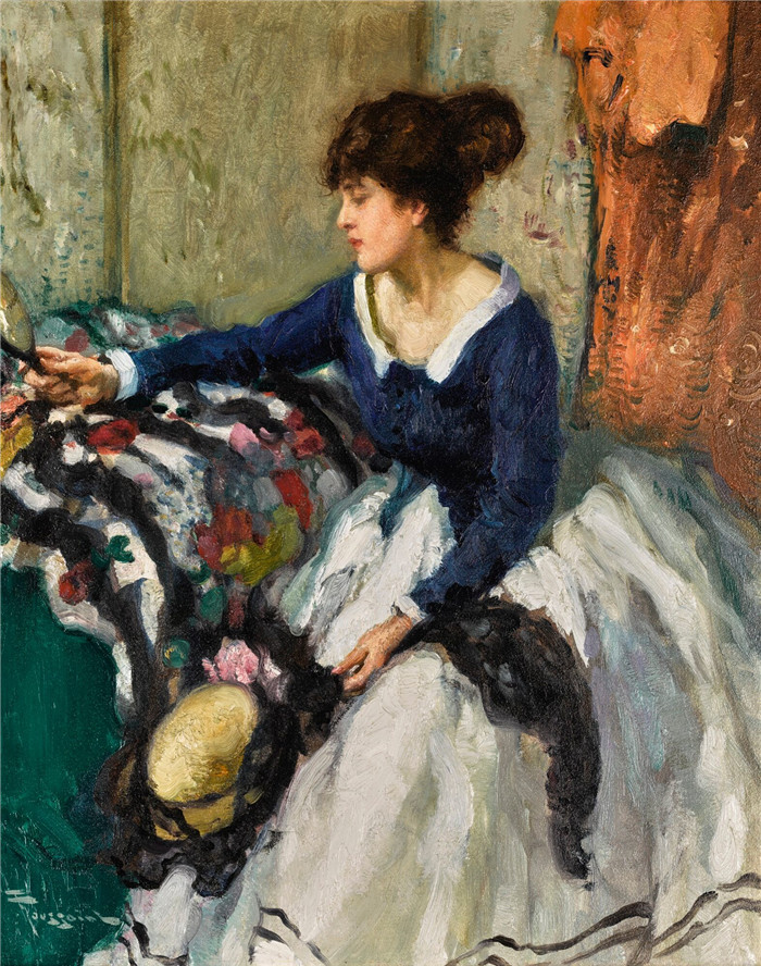 弗尔南德·图森特(Fernand Toussaint) 高清作品-她的新帽子