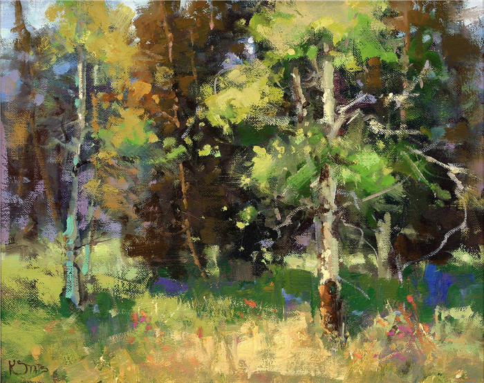 凯瑟琳·西塔斯（Kathryn Stats）风景油画-017