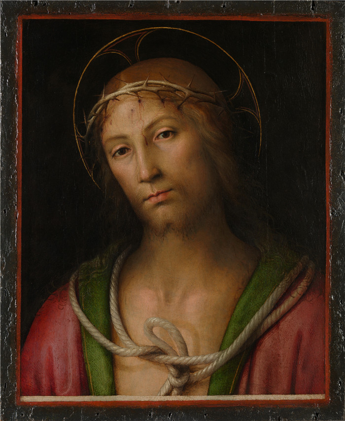 佩鲁吉诺（Pietro Perugino）高清作品-戴荆棘冠冕的基督