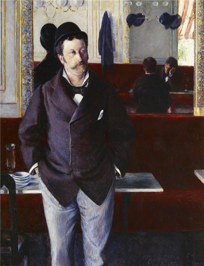 古斯塔夫·卡耶博特(Gustave Caillebotte)作品-咖啡厅 1880年