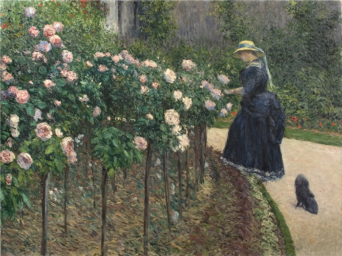 古斯塔夫·卡耶博特(Gustave Caillebotte)作品-玫瑰 les roses