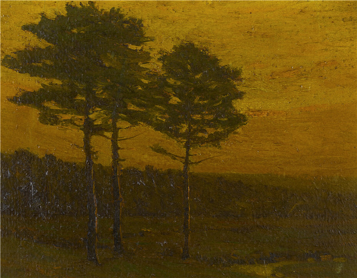 查尔斯·沃伦·伊顿 (Charles Warren Eaton)作品-松树群Group of Pines