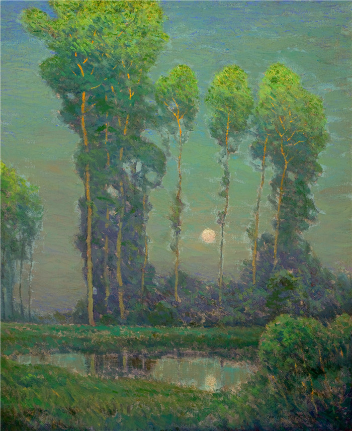 查尔斯·沃伦·伊顿 (Charles Warren Eaton)作品-月亮升起