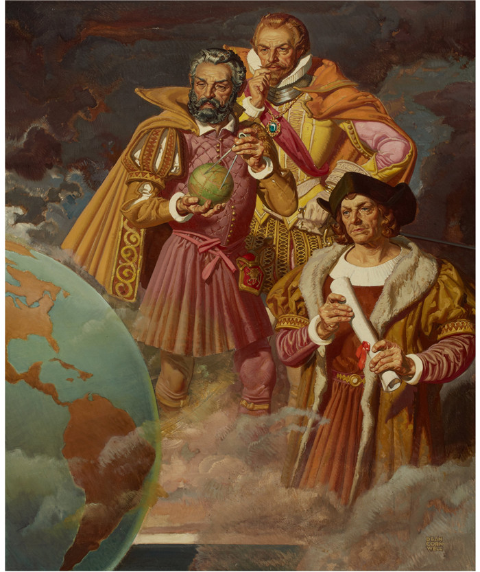 迪恩·康威尔(Dean Cornwell)作品-不是为了荣耀,也不是为了黄金