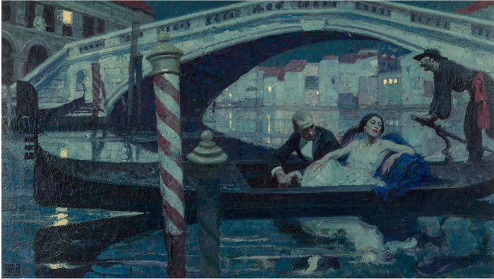 迪恩·康威尔（Dean Cornwell）作品-威尼斯一夜