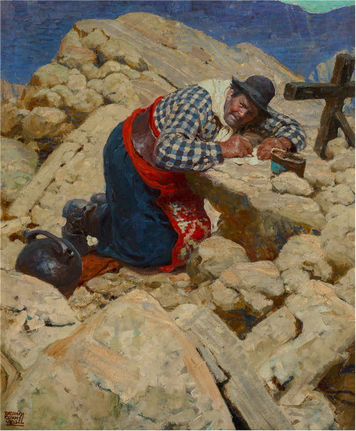 迪恩·康威尔（Dean Cornwell）作品-为了使他的承诺更加令人印象深刻