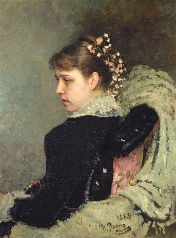 列宾（Ilya Repin）高清作品-塔蒂亚娜·马蒙托娃