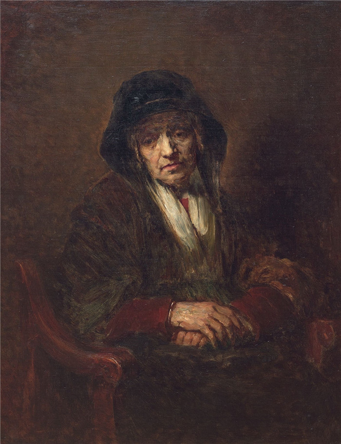 列宾（Ilya Repin）高清作品-Old woman的肖像