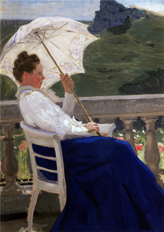 列宾（Ilya Repin）高清作品-作家 N.B. Nordman-Severova 的肖像