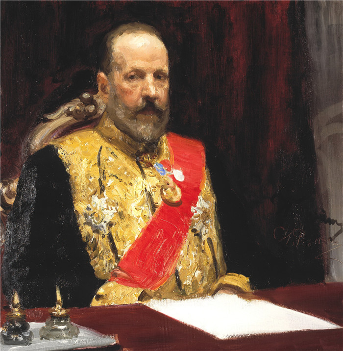 列宾（Ilya Repin）高清作品-谢尔盖·维特 （Sergey Vitte） 的肖像