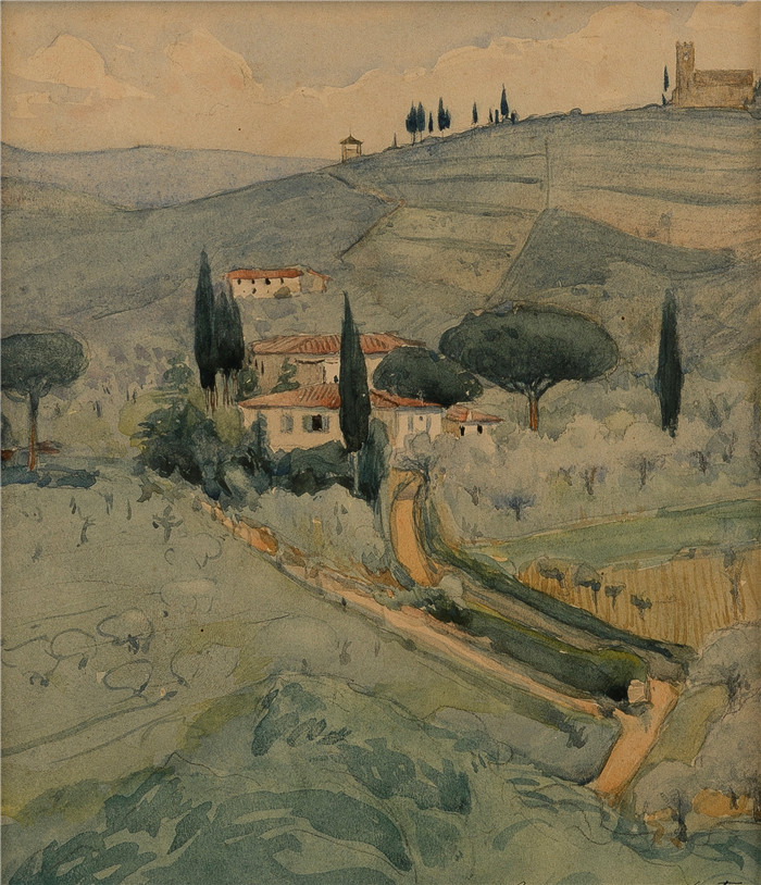 布罗费尔特(Venny Soldan-Brofeldt)作品-佛罗伦萨圣玛格丽塔