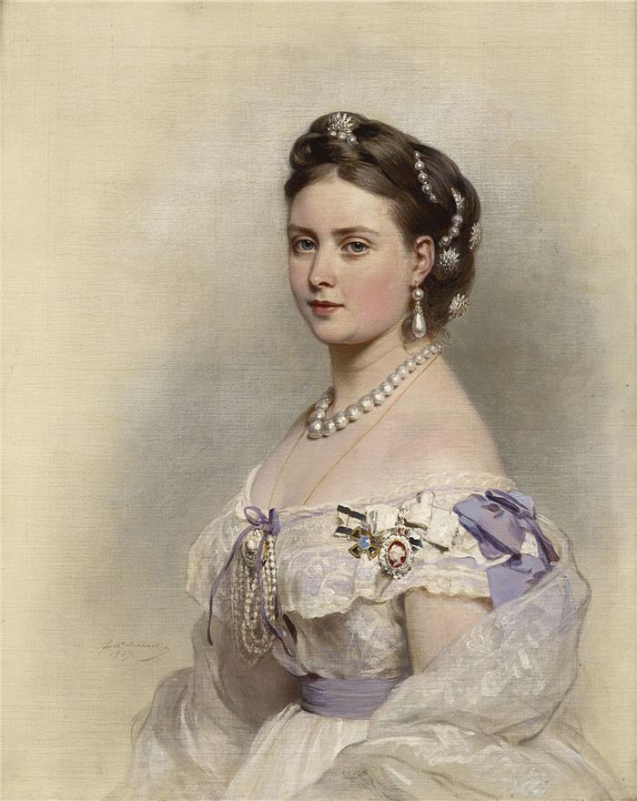 《Victoria, Princess Royal》弗朗兹·萨维尔·温特豪德(Franz Xaver Winterhalter)作品