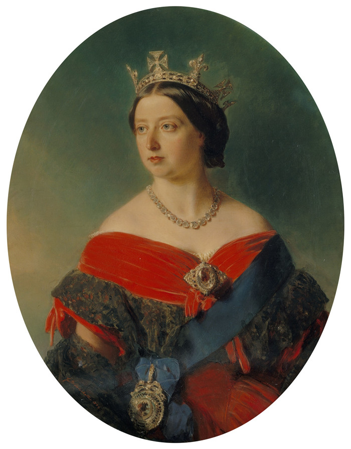 《Queen Victoria》弗朗兹·萨维尔·温特豪德（Franz Xaver Winterhalter）作品