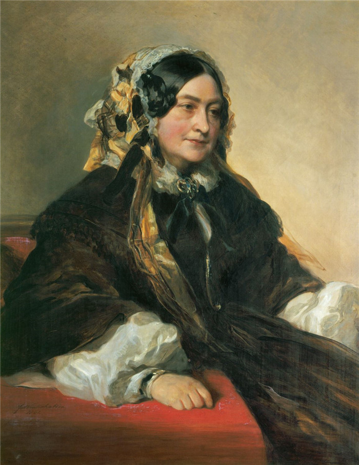 《Victoria Duchess of Kent》弗朗兹·萨维尔·温特豪德（Franz Xaver Winterhalter）作品 1861年