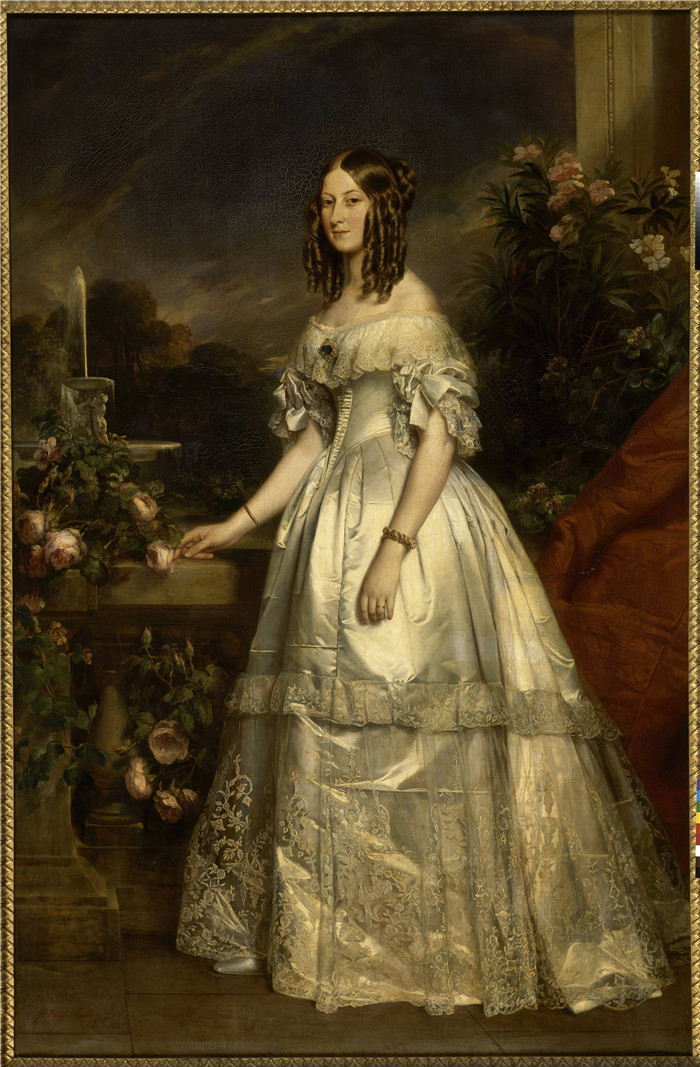 《Victoire, duchess de Nemours》弗朗兹·萨维尔·温特豪德（Franz Xaver Winterhalter）作品