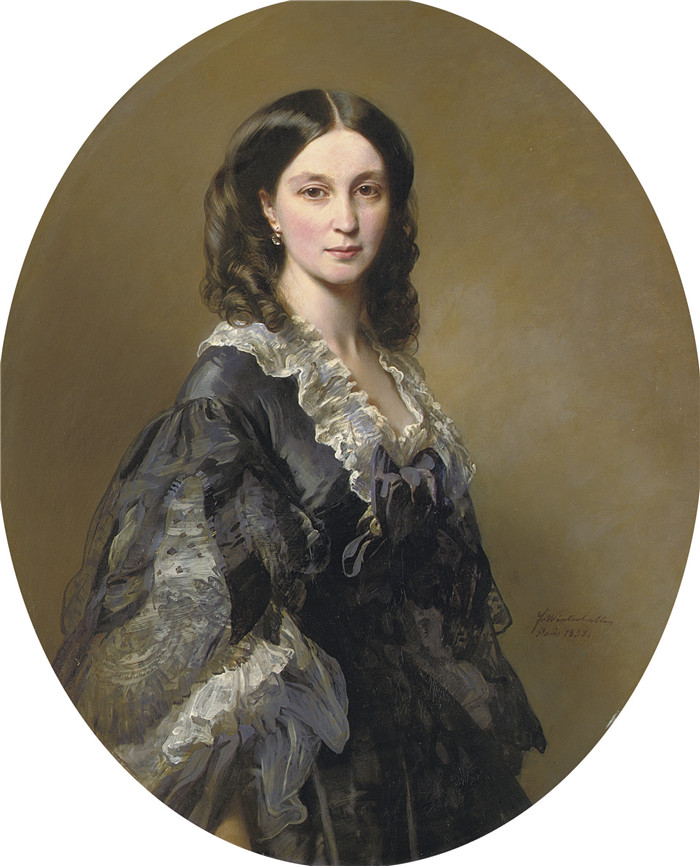 《巴里亚廷斯基公主肖像》弗朗兹·萨维尔·温特豪德（Franz Xaver Winterhalter）作品