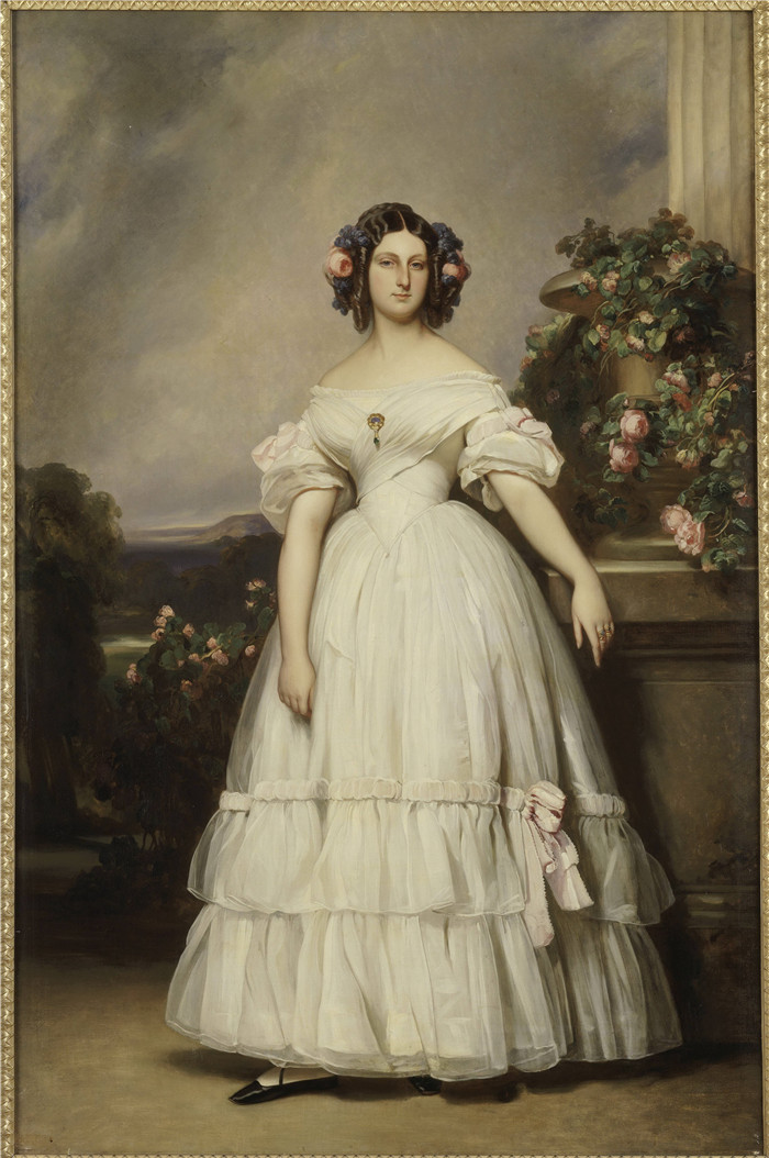 《奥尔良克莱门汀公主肖像》弗朗兹·萨维尔·温特豪德（Franz Xaver Winterhalter）作品