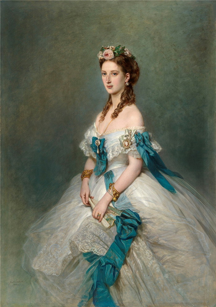 《丹麦王妃亚历山大》弗朗兹·萨维尔·温特豪德（Franz Xaver Winterhalter）作品
