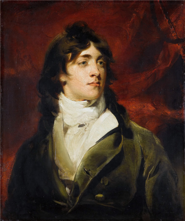 《劳伦斯-查尔斯·威廉·贝尔肖像》托马斯·劳伦斯（Thomas Lawrence）作品-Thomas Lawrence肖像画 007