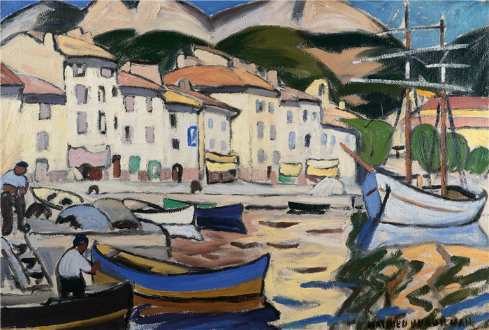 《卡西斯港》马蒂厄·韦德兰（Louis-Mathieu Verdilhan）作品- port de cassis