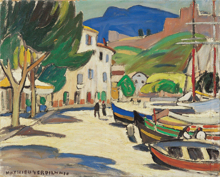 《卡西斯港》马蒂厄·韦德兰（Louis-Mathieu Verdilhan）作品-Le Port de Cassis 