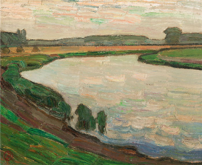 《赖斯河的边界》莱昂·德·斯梅特(Léonde Smet)作品-The Borders of the River Lys