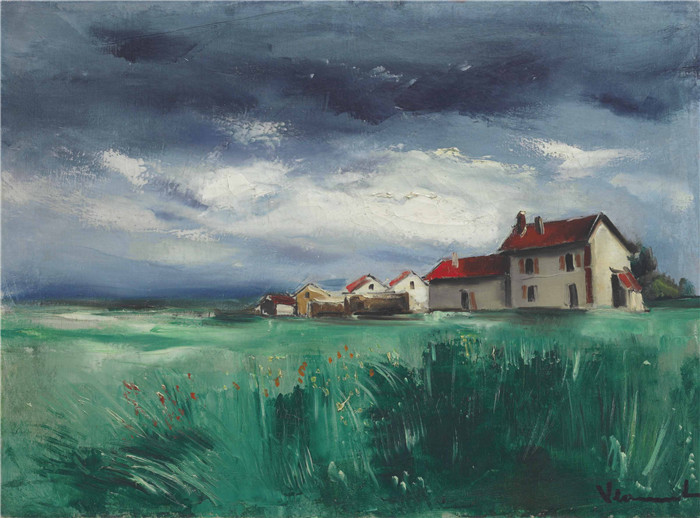 莫里斯·德·弗拉明克(Maurice De Vlaminck)作品-风景画paysage (5)