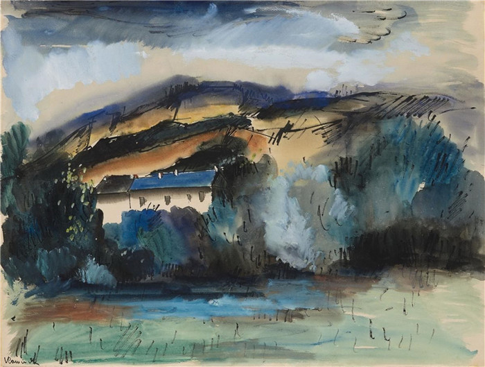 莫里斯·德·弗拉明克(Maurice De Vlaminck)作品-风景画Paysage