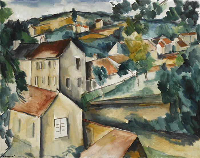 《布吉瓦尔附近的圣米歇尔》莫里斯·德·弗拉明克(Maurice De Vlaminck)作品