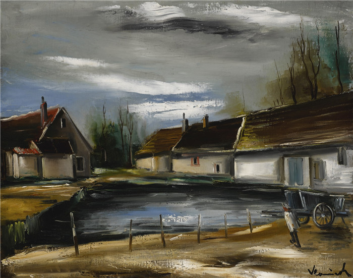 《池塘》莫里斯·德·弗拉明克(Maurice De Vlaminck)作品-L'éTANG