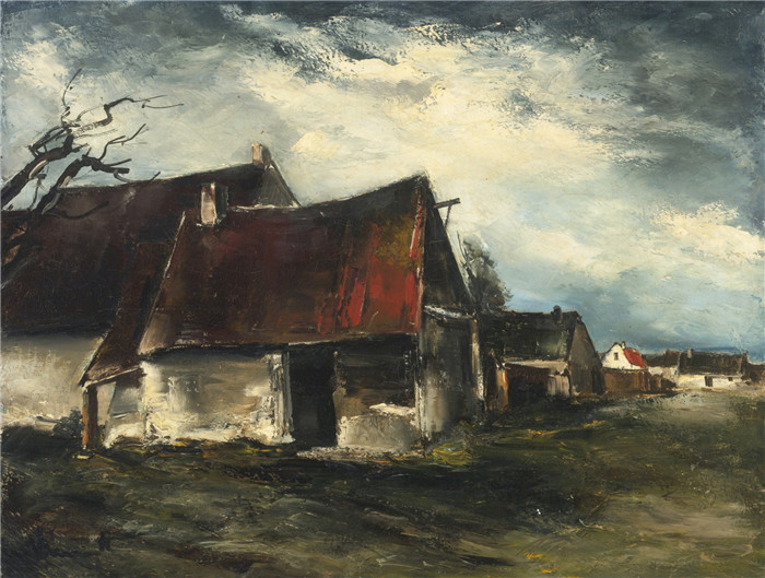 《景观农庄》莫里斯·德·弗拉明克(Maurice De Vlaminck)作品-paysage(3)