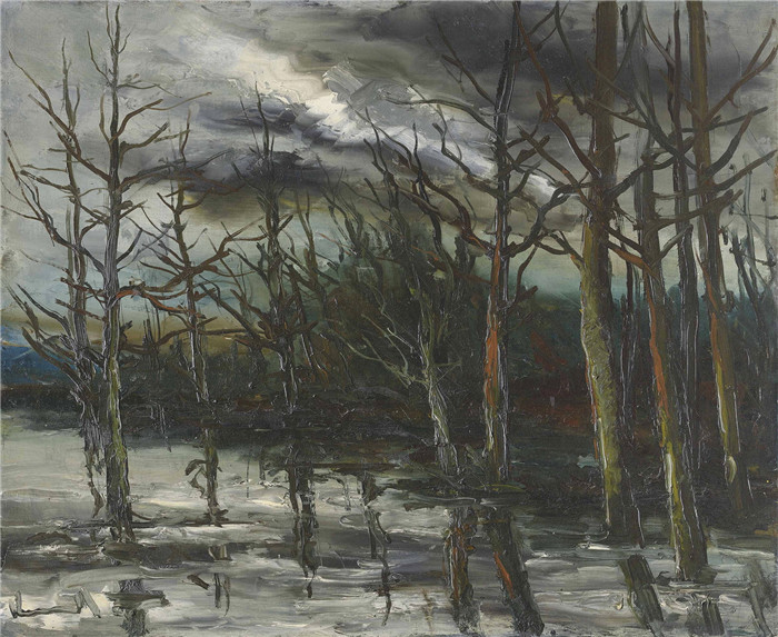 《森林中 degel en foret》莫里斯·德·弗拉明克(Maurice De Vlaminck)作品