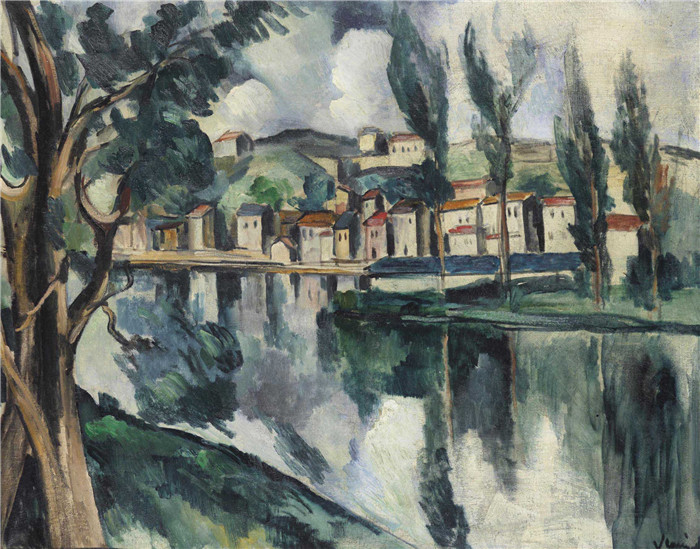 《塞纳河la seine a chatou (2)》莫里斯·德·弗拉明克(Maurice De Vlaminck)作品