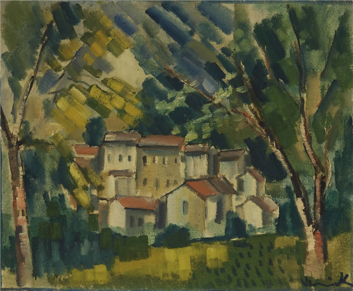 《塞尚景观》莫里斯·德·弗拉明克(Maurice De Vlaminck)作品-paysage cezannien