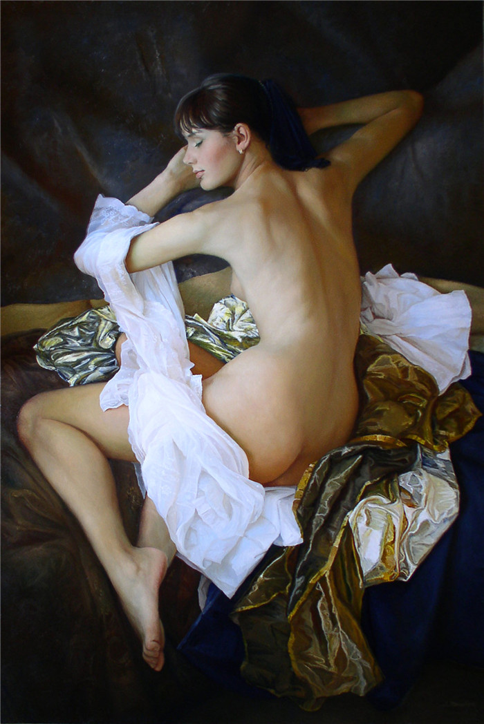 《坐着的美女. 2008》马什尼科夫(Sergey Marshennikov)作品-