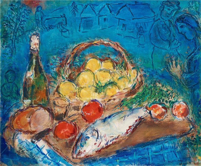 《静物》马克·夏加尔(Marc Chagall)作品-NATURE MORTE
