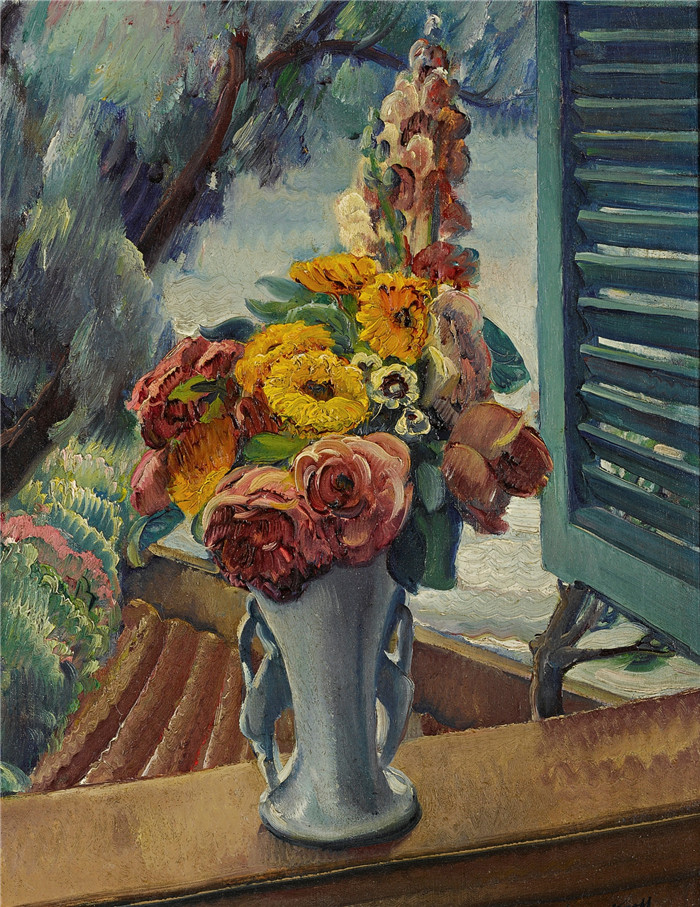 《花束》莱昂·克罗尔(Leon Kroll)高清作品-Bouquet