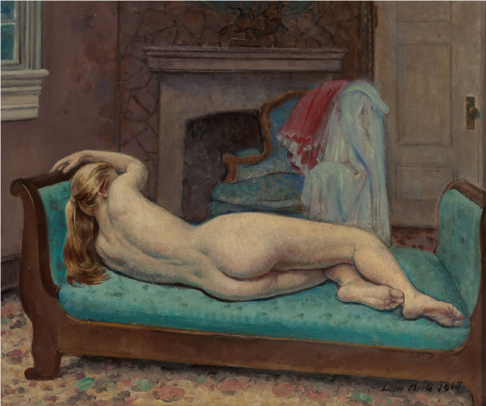 《斜躺的裸女 1967年》莱昂·克罗尔(Leon Kroll)高清作品-斜 躺 的 裸 女 1967 Reclining Nude