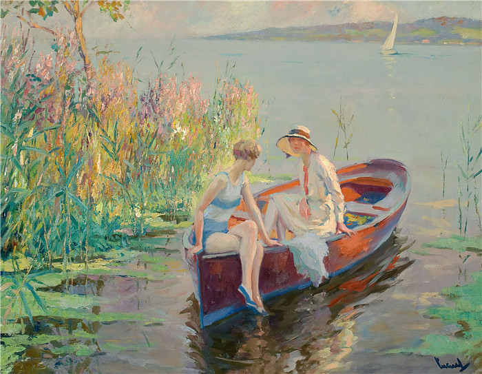 《夏日反思》爱德华·库柯(Edward Cucuel)作品 - Summer reflections
