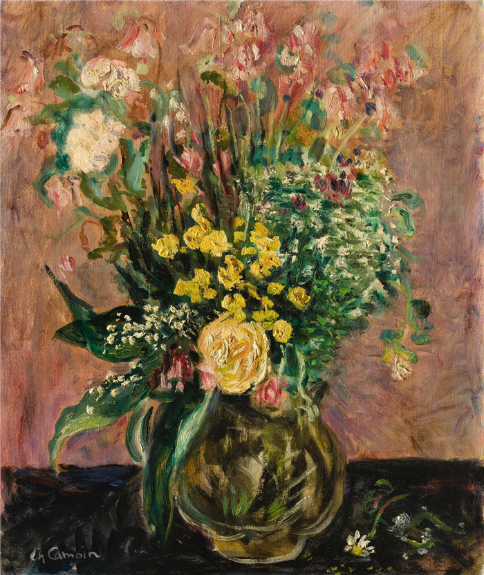 《花束》查尔·斯卡莫因(Charles Camoin)作品-Bouquet De Fleurs Variées