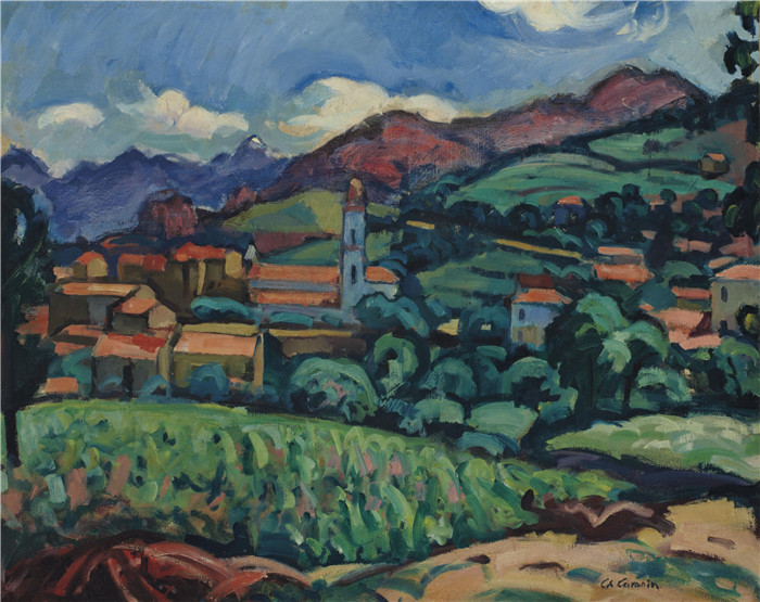 查尔·斯卡莫因（Charles Camoin）作品-山林房屋