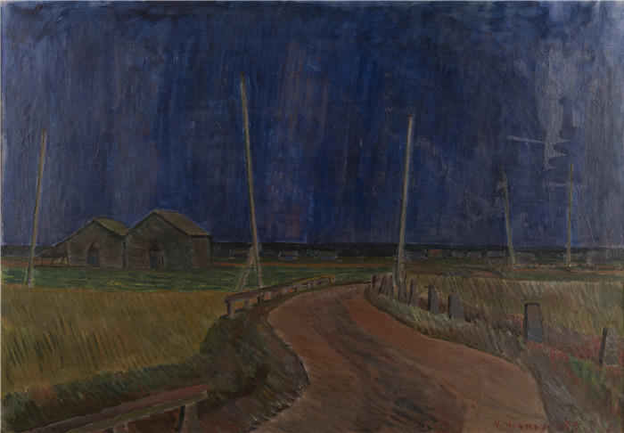 韦科·维奥诺加（Veikko Vionoja）作品-路 74x106 cm
