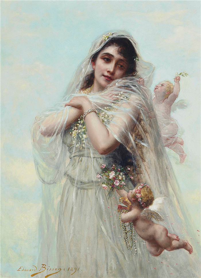 《春天的寓言》爱德华·比松（Edouard Bisson）作品-An allegory of Spring,1891
