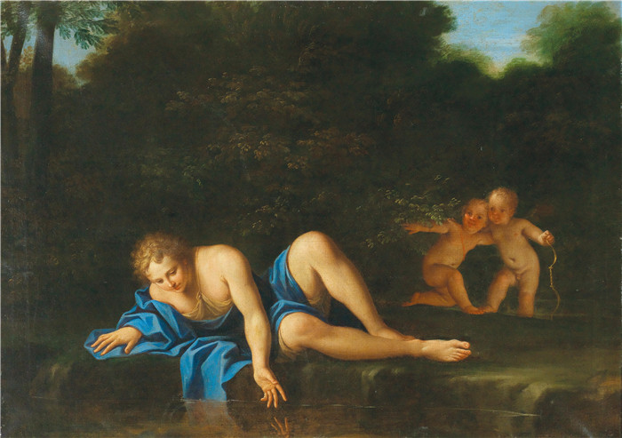 弗朗西斯切尼(Marcantonio Franceschini)作品-水仙Narcissus,
