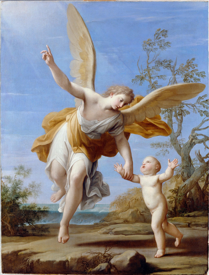 《守护天使》弗朗西斯切尼(Marcantonio Franceschini)作品-The Guardian Angel