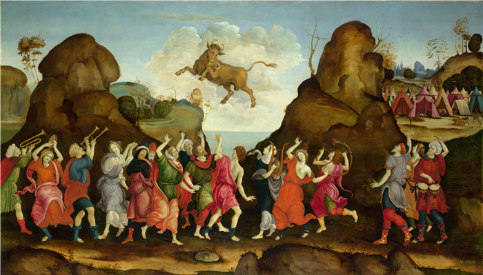 《埃及公牛神崇拜的追随者》菲利皮诺·利皮(Filippino Lippi)作品-Follower of The Worship of the Egyptian Bull God, Apis