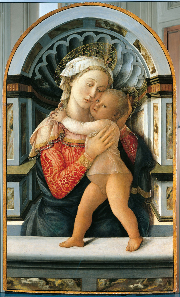 《麦当娜和孩子》菲利皮诺·利皮(Filippino Lippi)作品-Madonna col bambino, palazzo medici riccardi