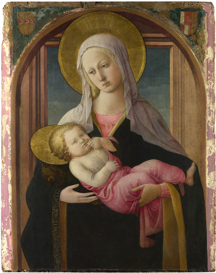 《圣母与孩子》菲利皮诺·利皮(Filippino Lippi)作品-The Virgin and Child